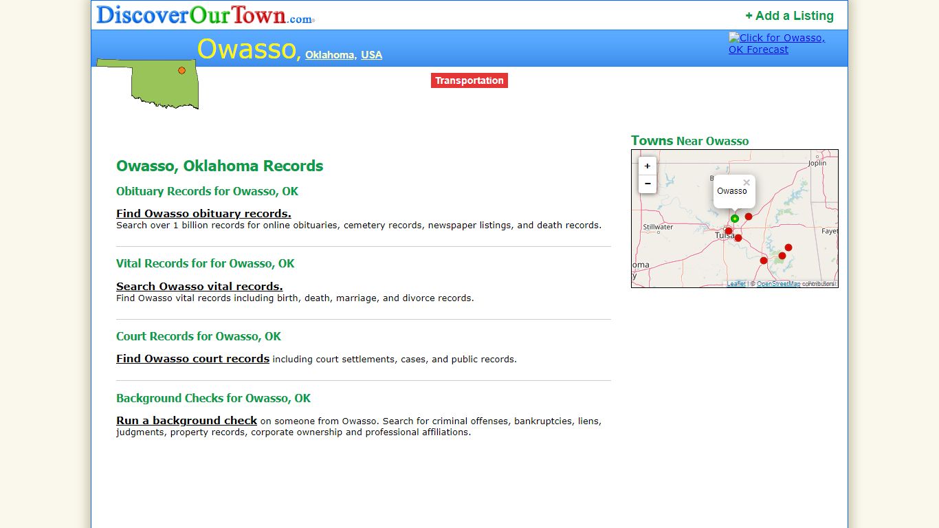 Owasso OK Oklahoma Public Records, Obituaries, Court Records, and Death ...